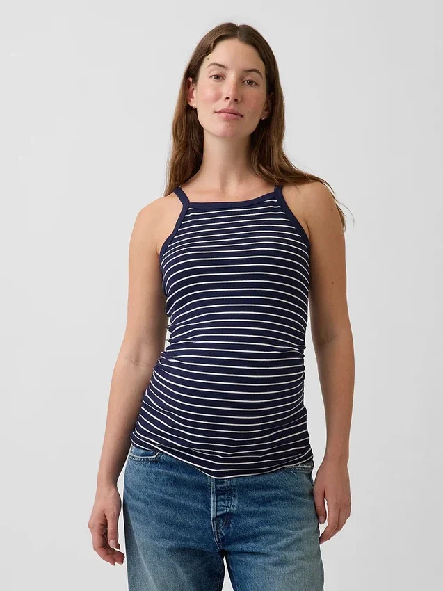 Maternity Modern Apron-Neck Tank Top