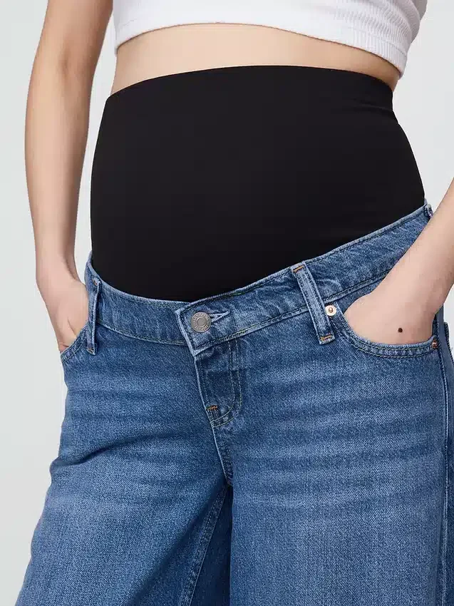 Maternity Ultrasoft Full-Panel Baggy Jeans