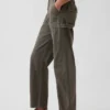 Mid Rise Barrel Utility Ankle Pants
