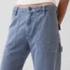Mid Rise Barrel Utility Ankle Pants