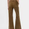 Mid Rise Corduroy Flare Pants