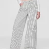 Mid Rise Denim Stripe Baggy Jeans