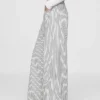 Mid Rise Denim Stripe Baggy Jeans