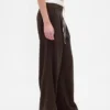 Mid Rise Double-Waist Pants