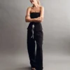 Mid Rise Double-Waist Pants