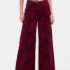 Mid Rise Floral Baggy Jeans