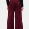 Mid Rise Floral Baggy Jeans