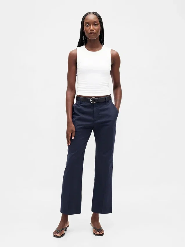 Mid Rise Khakis
