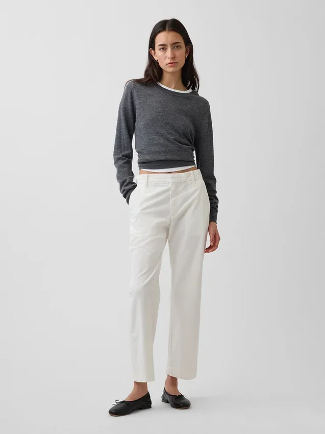 Mid Rise Khakis
