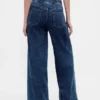 Mid Rise Knit Denim Baggy Jeans