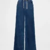 Mid Rise Knit Denim Baggy Jeans