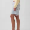 Mid Rise Loose Denim Bermuda Shorts
