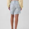 Mid Rise Loose Denim Bermuda Shorts