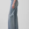 Mid Rise Micro Belt Relaxed Straight Jeans