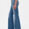 Mid Rise Rigid Relaxed Flare Jeans