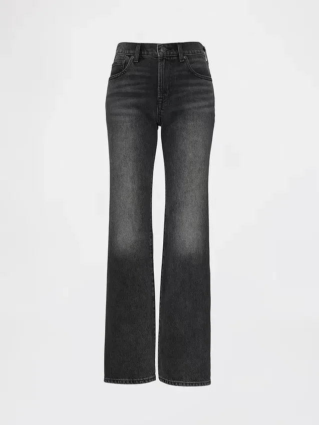 Mid Rise Rigid Relaxed Flare Jeans