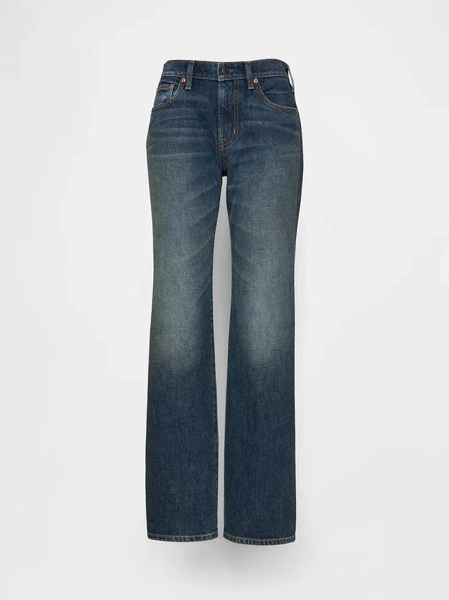 Mid Rise Rigid Relaxed Flare Jeans