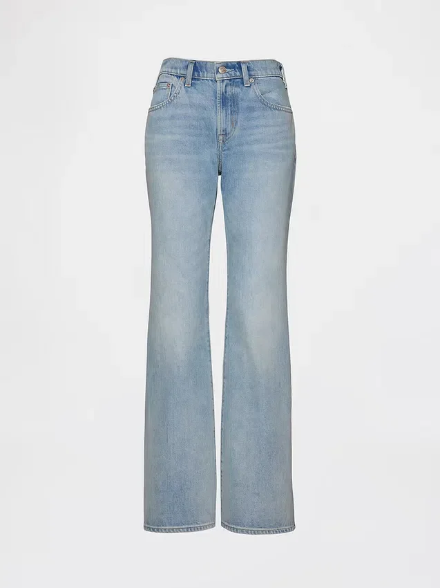 Mid Rise Rigid Relaxed Flare Jeans