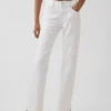Mid Rise Split-Hem Relaxed Straight Jeans