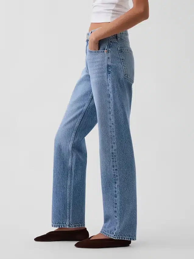 Mid Rise Straight Taper Jeans
