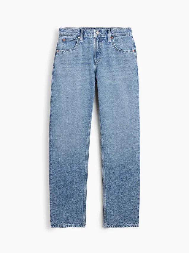 Mid Rise Straight Taper Jeans
