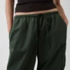 Mid Rise Twill Easy Barrel Utility Pants