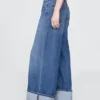 Mid Rise Ultrasoft Cuffed Baggy Jeans