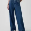 Mid Rise Ultrasoft Denim Baggy Trousers