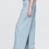 Mid Rise Ultrasoft Denim Baggy Trousers