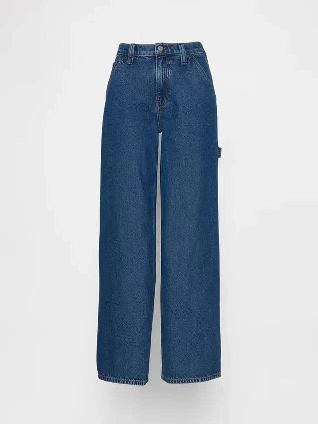Mid Rise Ultrasoft Denim Baggy Trousers