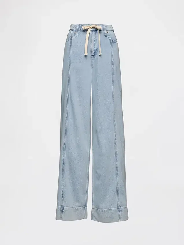 Mid Rise Ultrasoft Denim Baggy Trousers