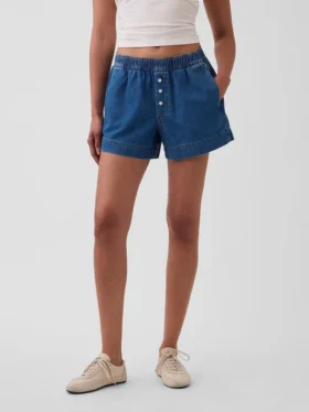 Mid Rise Ultrasoft Denim Boxer Shorts