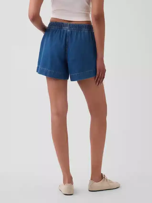 Mid Rise Ultrasoft Denim Boxer Shorts