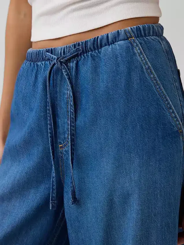 Mid Rise Ultrasoft Easy Baggy Jeans