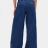 Mid Rise Ultrasoft Pleated Baggy Jeans
