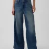 Mid Rise Ultrasoft Studded Baggy Jeans