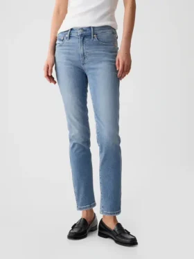 Mid Rise Vintage Slim Split-Hem Jeans