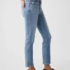 Mid Rise Vintage Slim Split-Hem Jeans