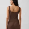 Mini Rib Lace Henley Pj Tank Top