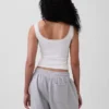 Mini Rib Lace Henley Pj Tank Top
