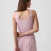 Mini Rib Lace-Trim Pj Tank Top