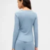 Mini Rib Lace-Trim Pj Top