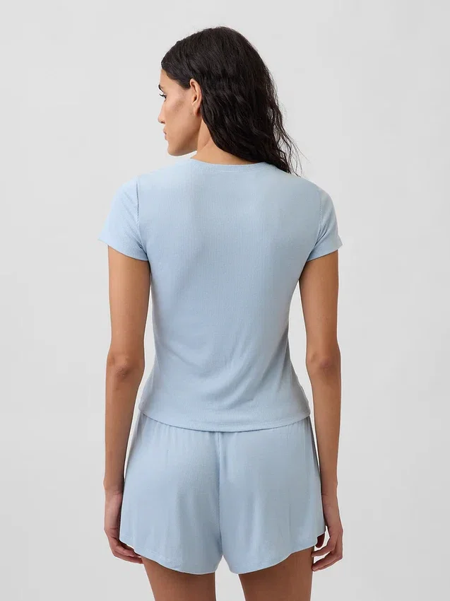 Mini Rib Pj T-Shirt