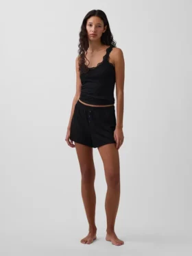 Mini Rib Relaxed Pj Shorts