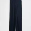 Mini Rib Wide-Leg Pj Pants