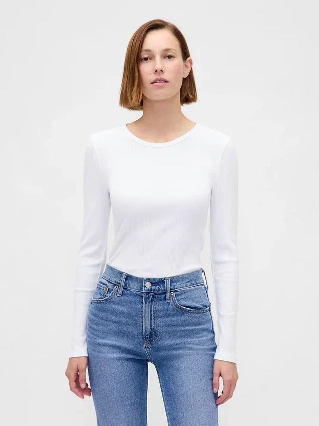 Modern Compact Rib Crop T-Shirt