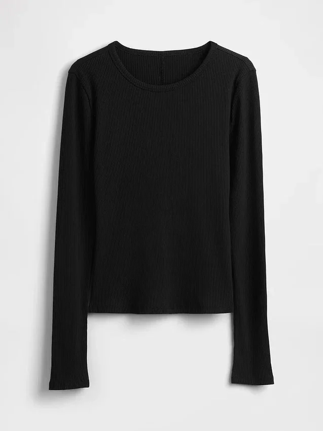 Modern Compact Rib Crop T-Shirt
