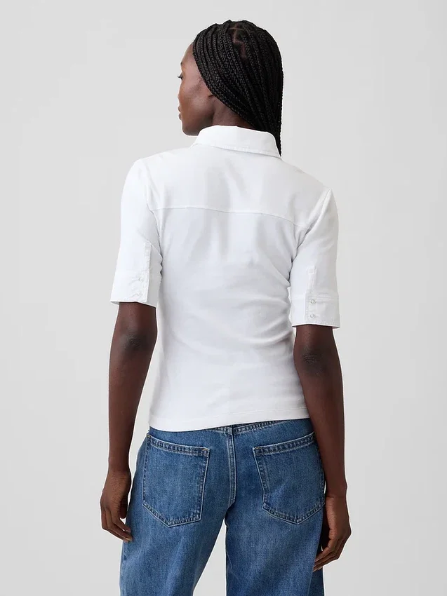 Modern Elbow-Sleeve Utility T-Shirt