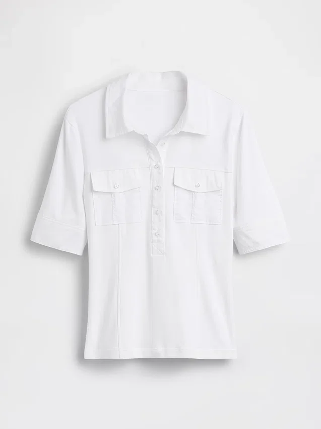 Modern Elbow-Sleeve Utility T-Shirt