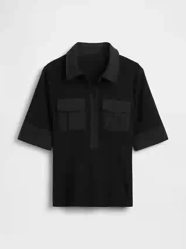 Modern Elbow-Sleeve Utility T-Shirt